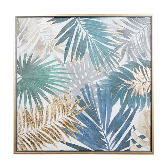 Blue Canvas Coastal Style Wall Art, 32" x 32" x 1"